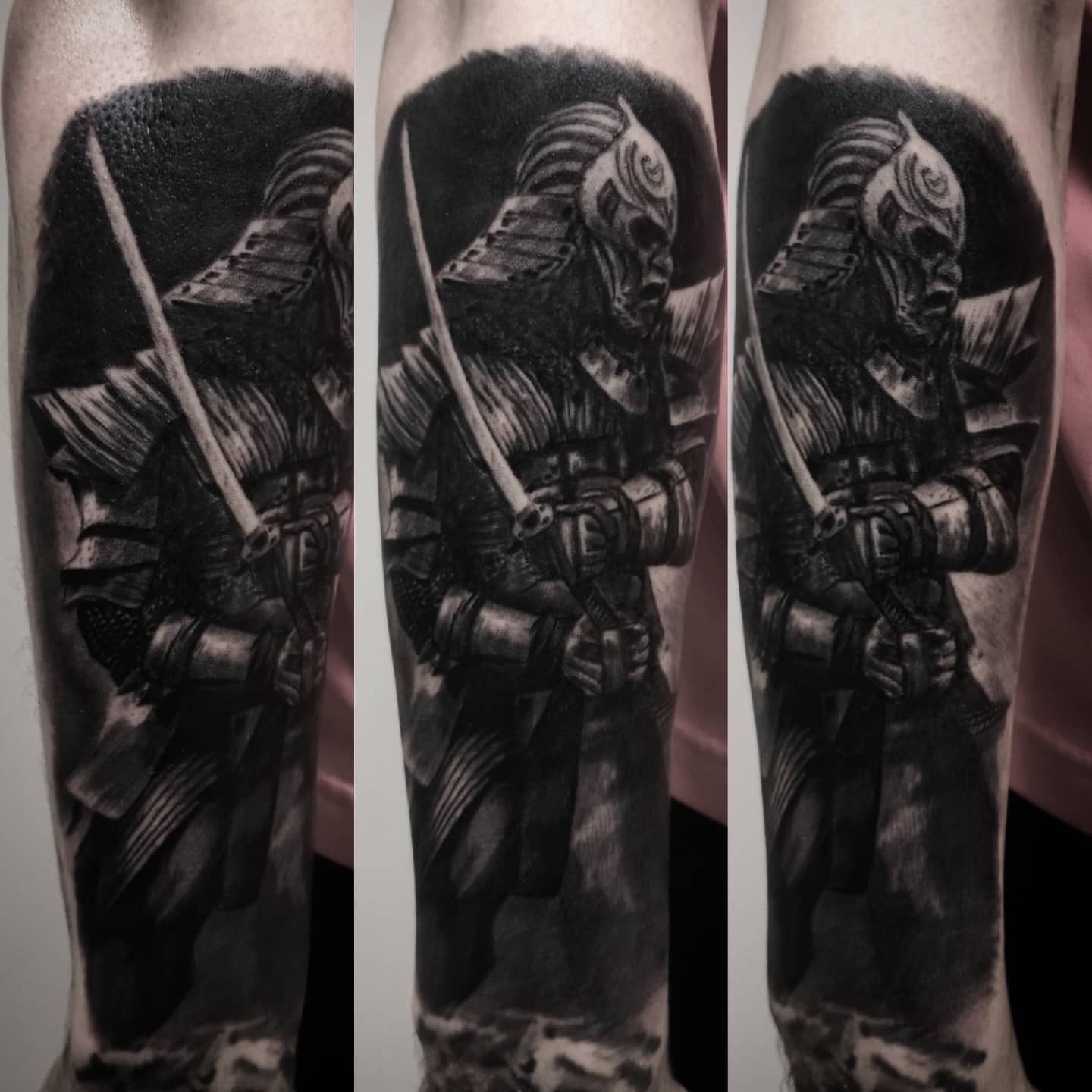 Japanese realism black and grey tattoo by Tomek Turlej, Studio XIII Gallery, Scotland