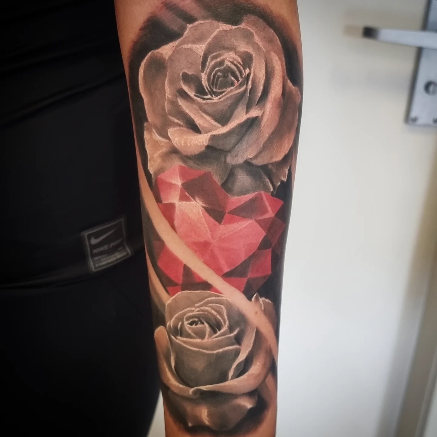 Black and grey realism nature and landscape tattoo by Tomek Turlej, Edinburgh