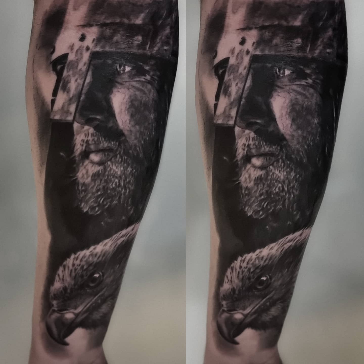 Black and grey realism portrait tattoo by Tomek Turlej, tattoo artist in Edinburgh