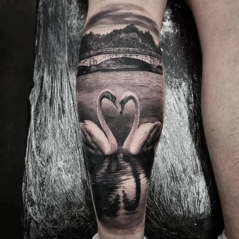 Black and grey realism animal tattoo by Tomek Turlej, tattoo artist in Edinburgh