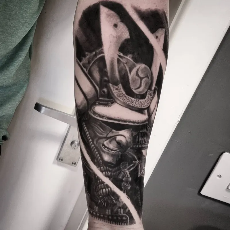 Black and grey Japanese style tattoo by Tomek Turlej at Studio XIII Gallery Edinburgh