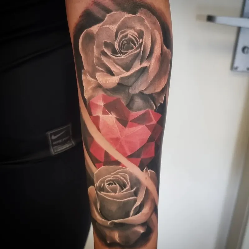 Black and grey realism nature and landscape tattoo by Tomek Turlej, Edinburgh