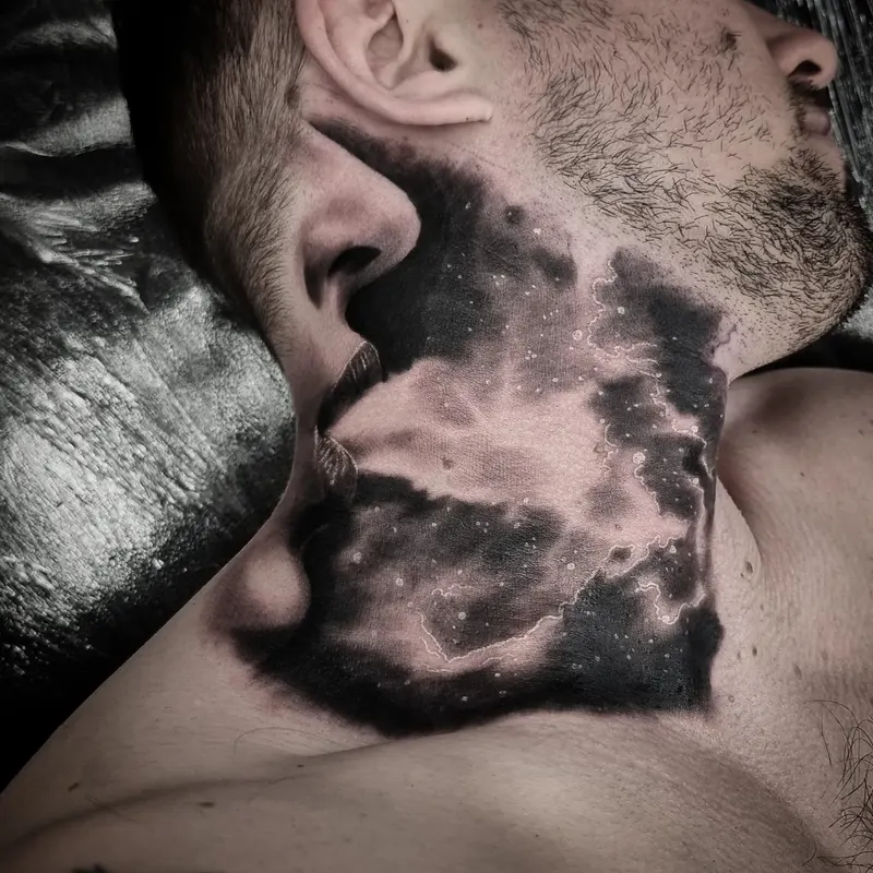 Photorealistic black and grey portrait tattoo by Tomek Turlej, Studio XIII Gallery, Scotland